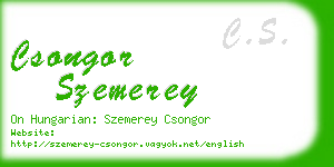 csongor szemerey business card